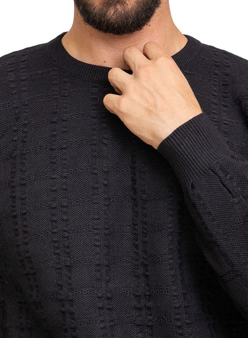 Black - Design00148 BS - Round Pullover - Khotwh